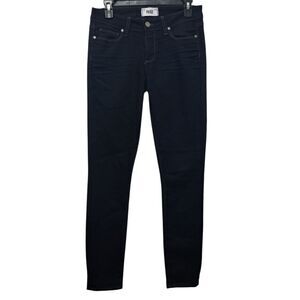 Paige Peg Super Skinny Mid Rise Dark Wash Vertigo Size 28